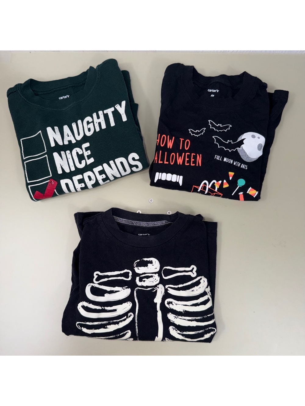 Carter’s Boys 4T Halloween Christmas Shirt Lot